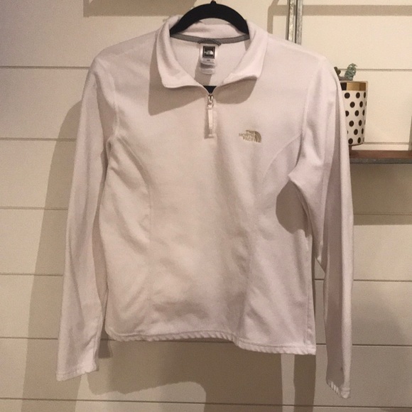 The North Face Sweaters - North Face White Pull Over Sweater w/ zipper - M